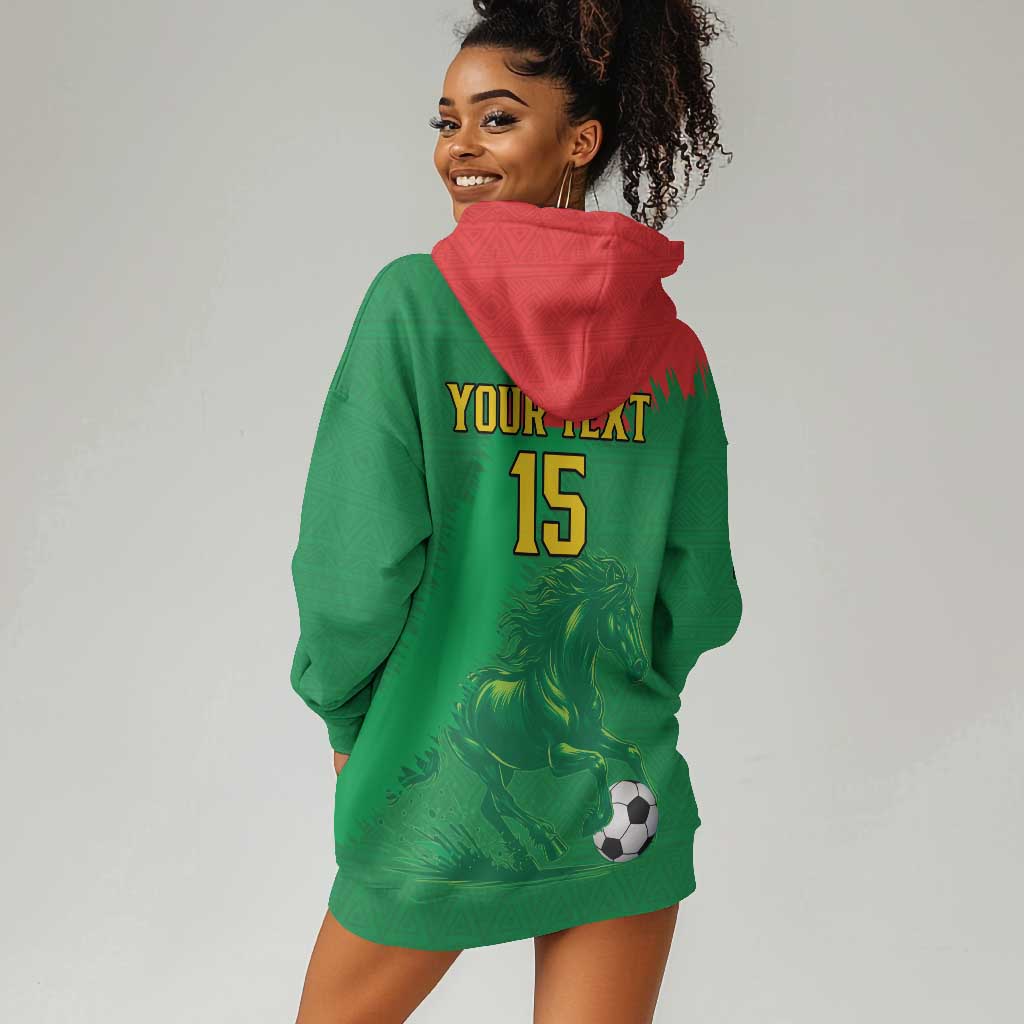 Burkina Faso Football Custom Hoodie Dress Go Stallions LT15