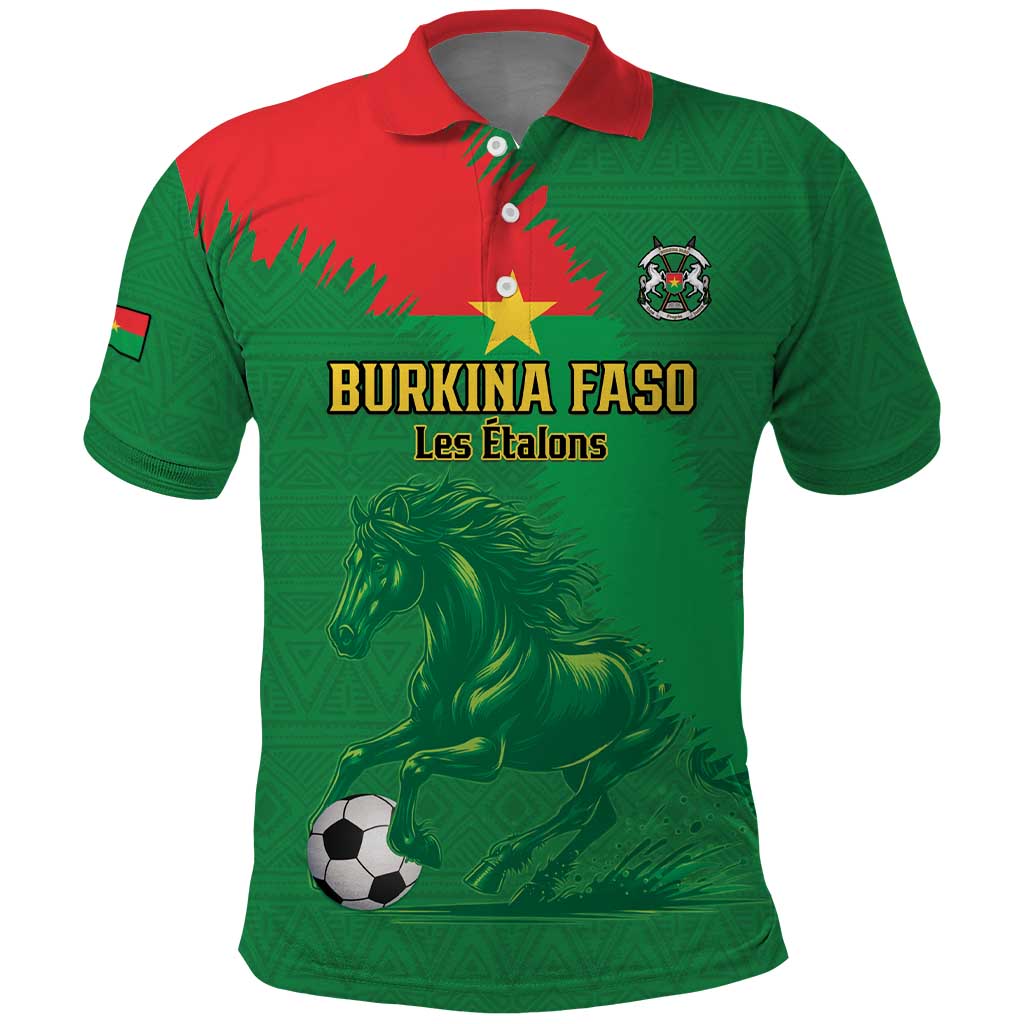 Custom Burkina Faso Football Polo Shirt Go Les Etalons LT15