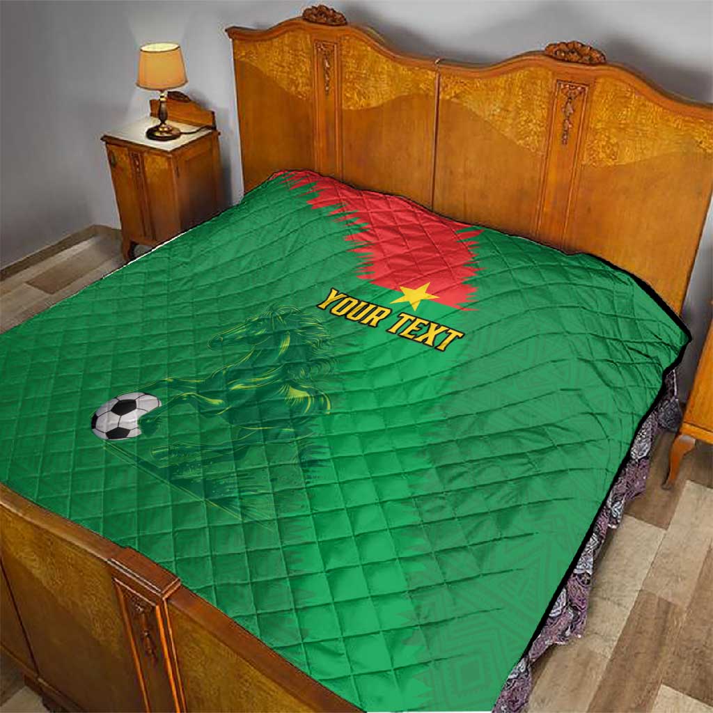 Burkina Faso Football Custom Quilt Go Stallions LT15