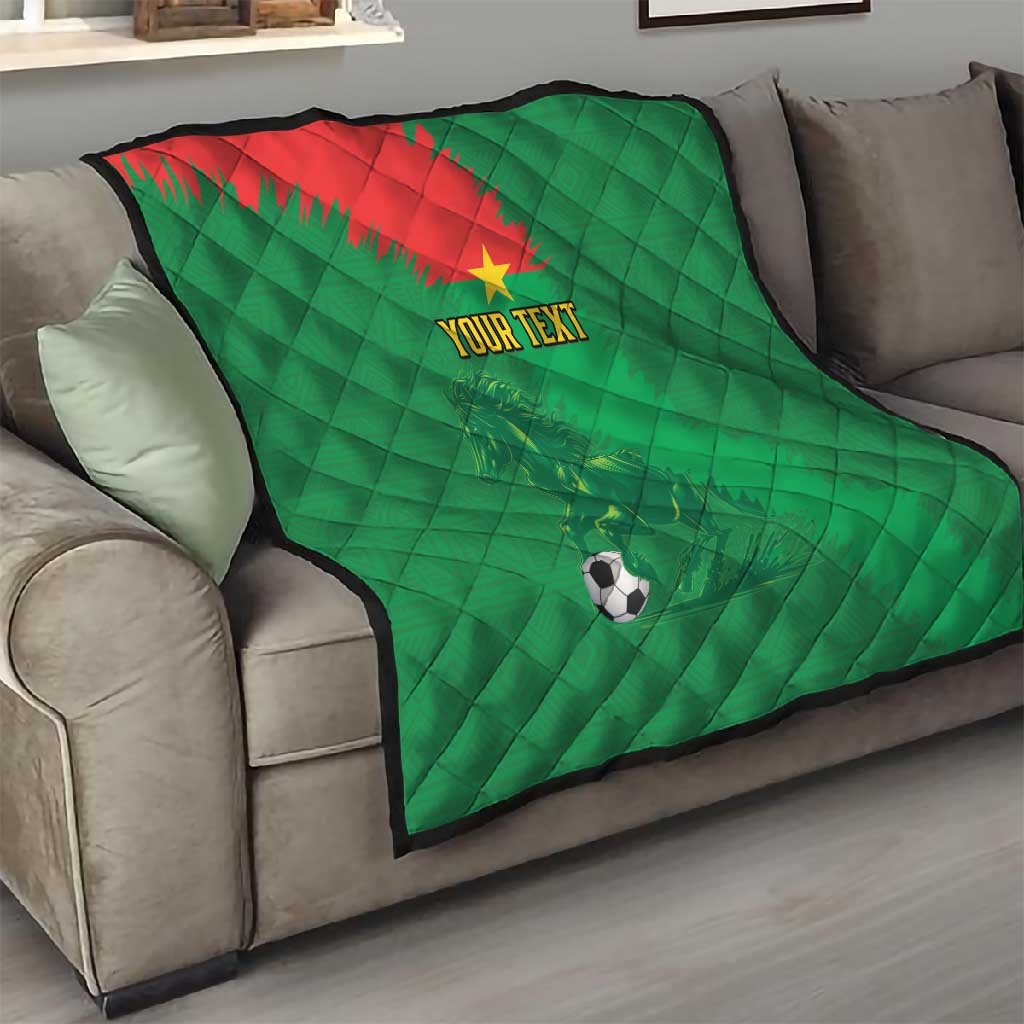 Burkina Faso Football Custom Quilt Go Stallions LT15
