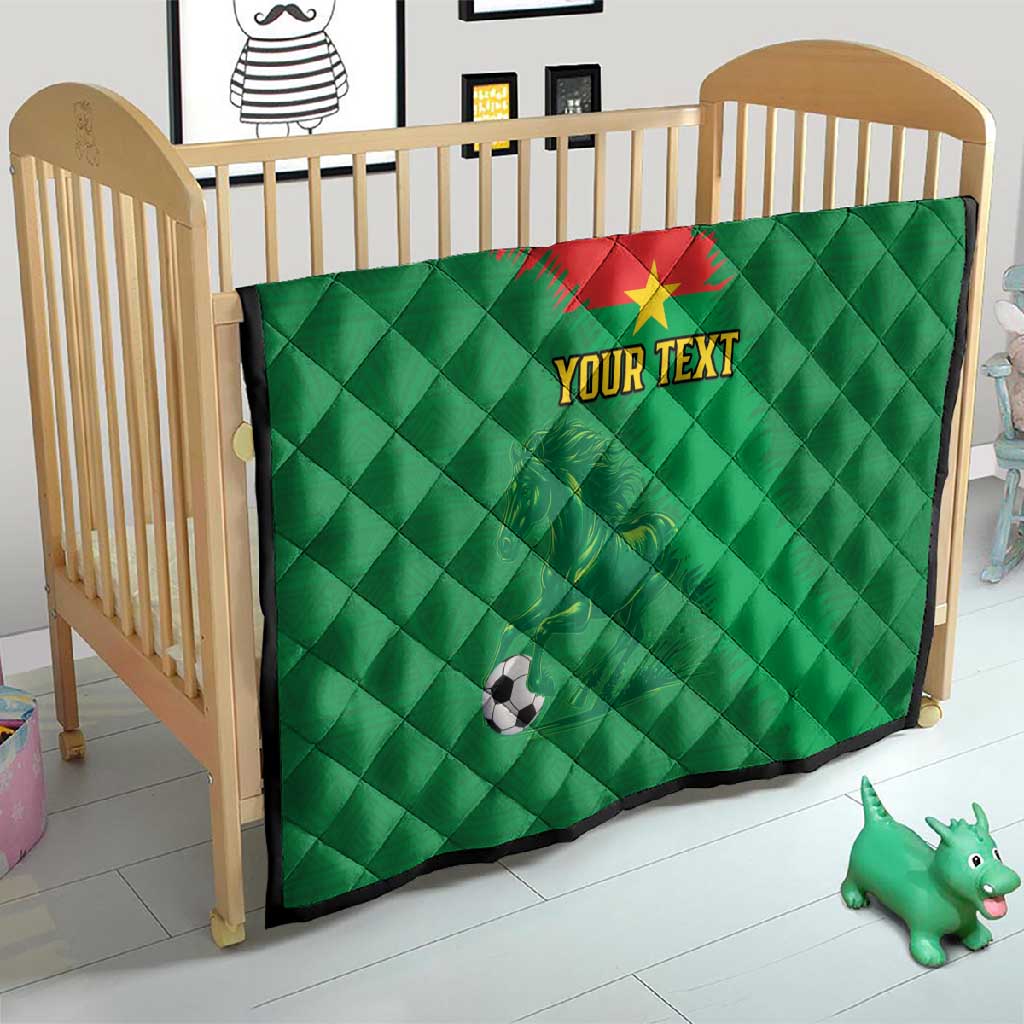 Burkina Faso Football Custom Quilt Go Stallions LT15