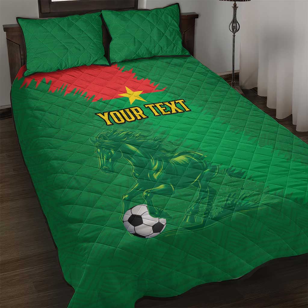 Burkina Faso Football Custom Quilt Bed Set Go Stallions LT15