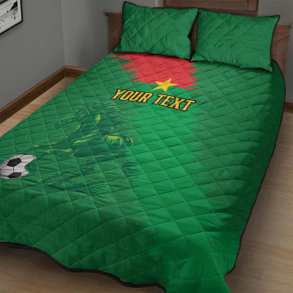 Burkina Faso Football Custom Quilt Bed Set Go Stallions LT15