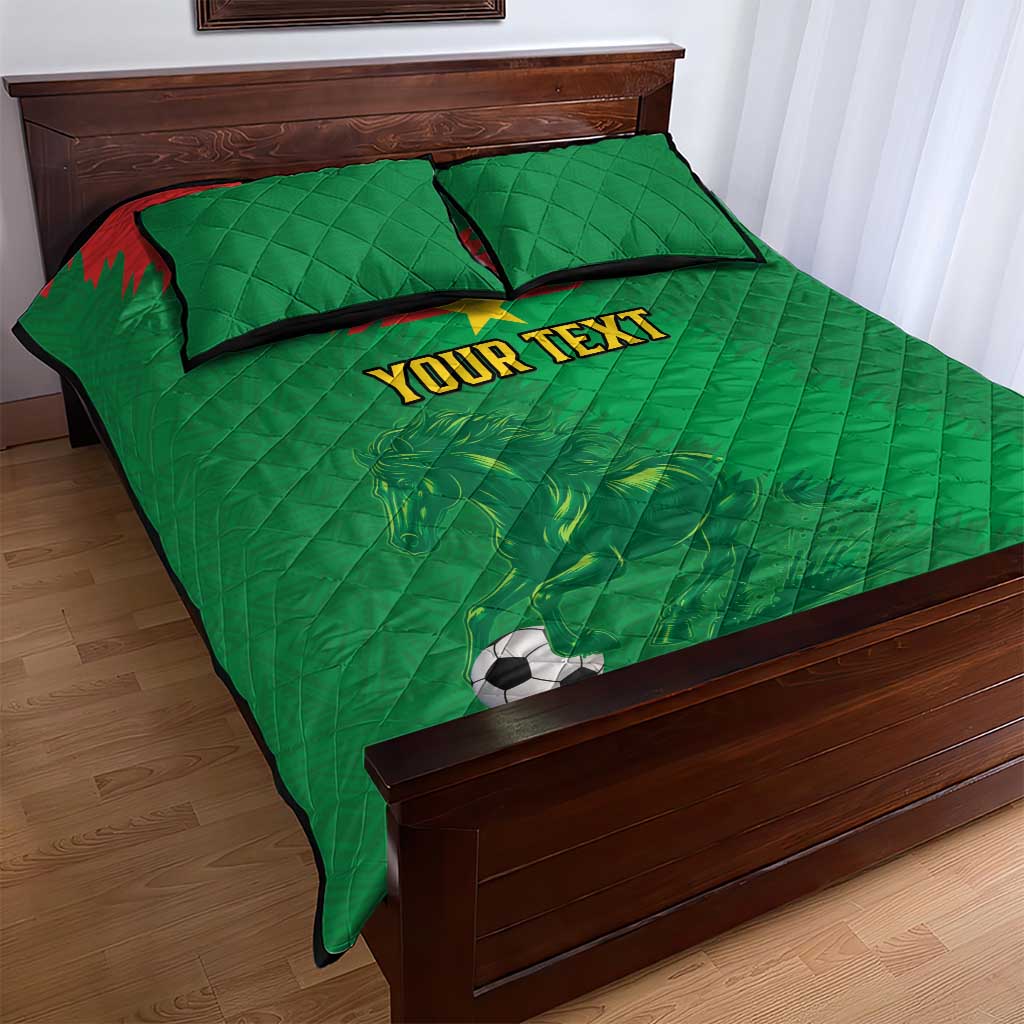 Burkina Faso Football Custom Quilt Bed Set Go Stallions LT15