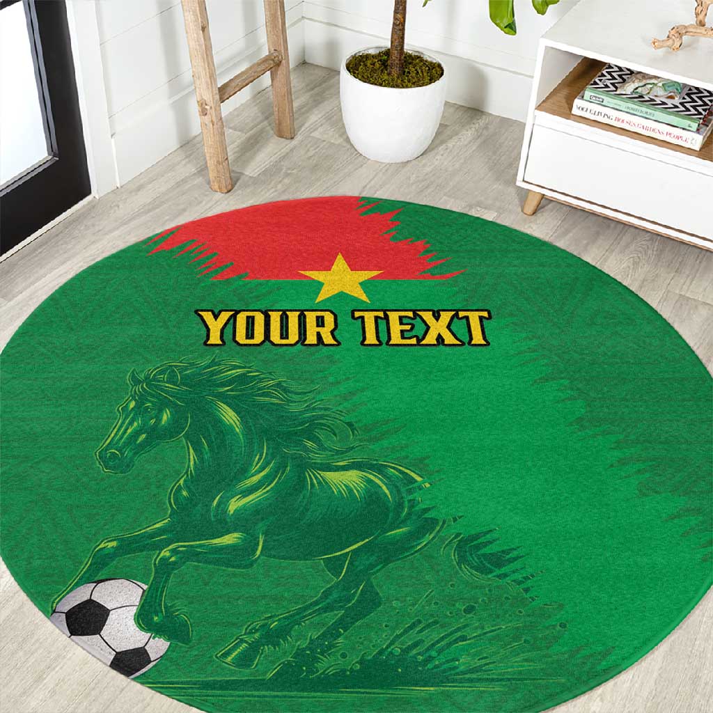 Burkina Faso Football Custom Round Carpet Go Stallions LT15