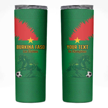 Burkina Faso Football Custom Skinny Tumbler Go Stallions LT15