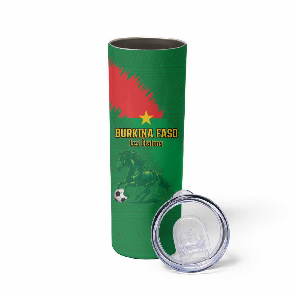 Burkina Faso Football Custom Skinny Tumbler Go Stallions LT15