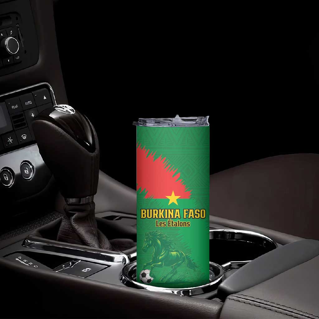 Burkina Faso Football Custom Skinny Tumbler Go Stallions LT15