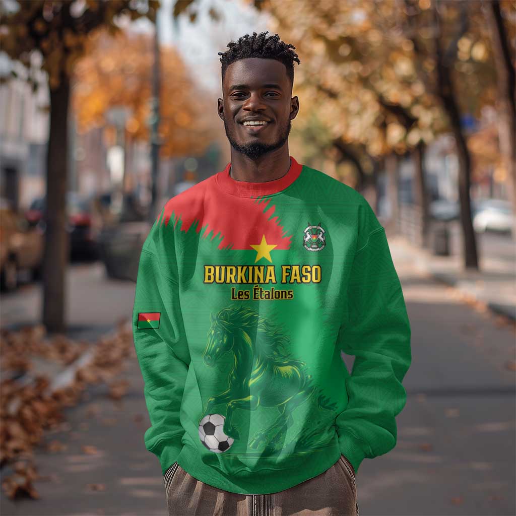 Burkina Faso Football Custom Sweatshirt Go Stallions LT15