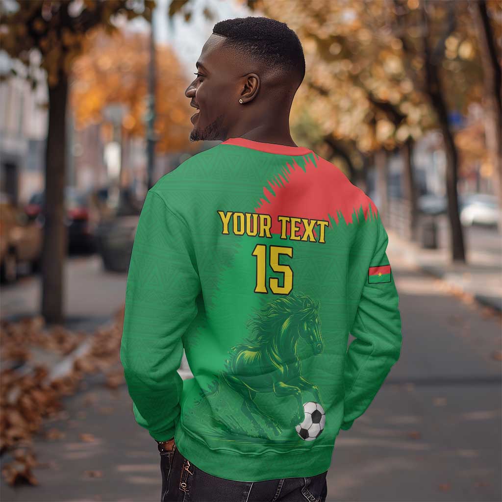 Burkina Faso Football Custom Sweatshirt Go Stallions LT15