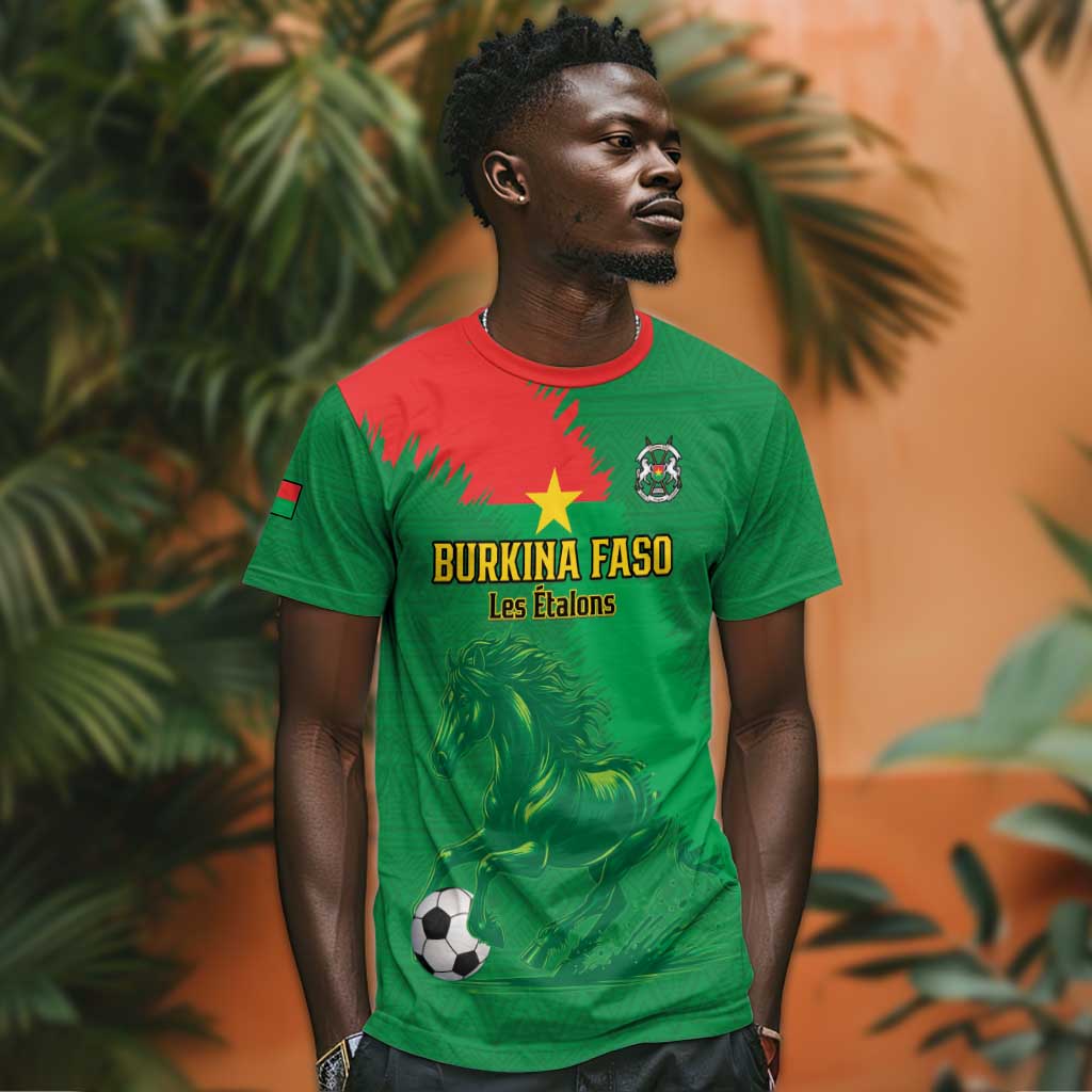 Burkina Faso Football Custom T shirt Go Stallions LT15