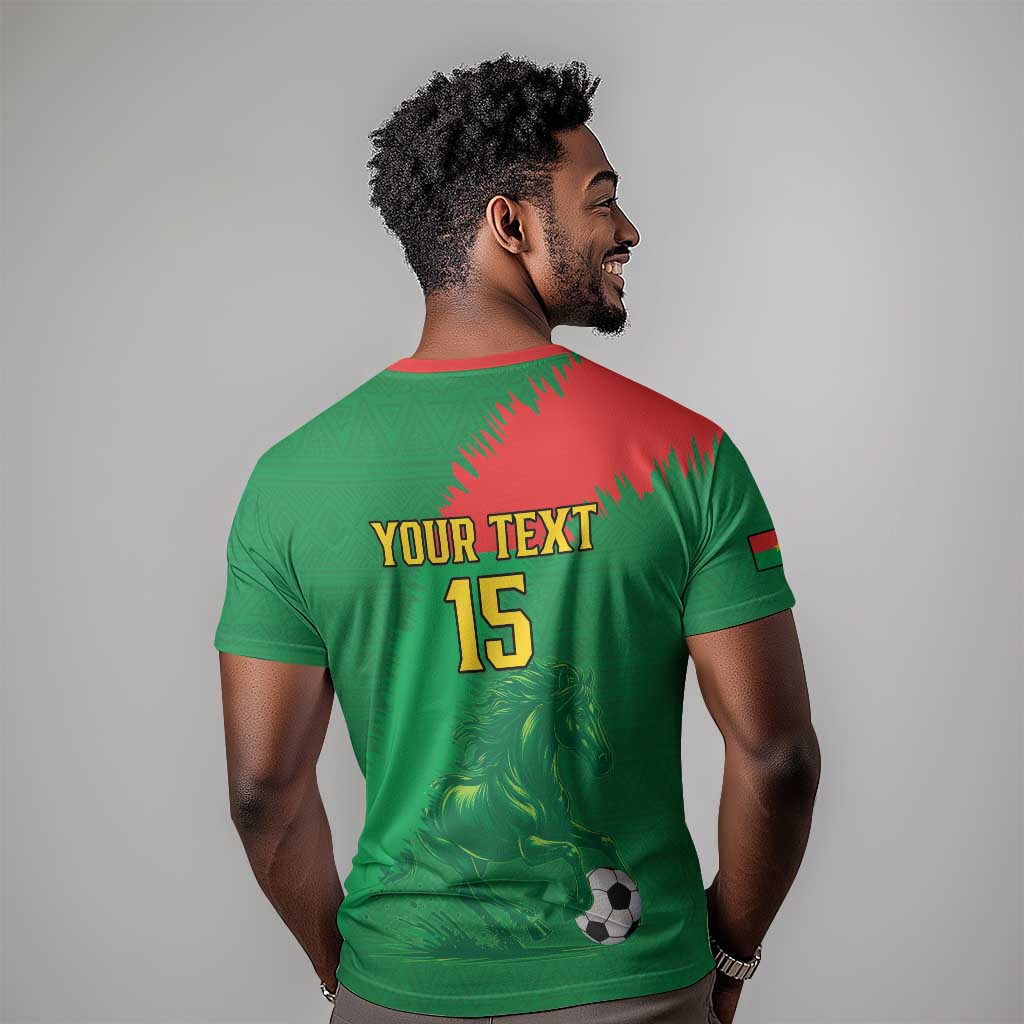 Burkina Faso Football Custom T shirt Go Stallions LT15