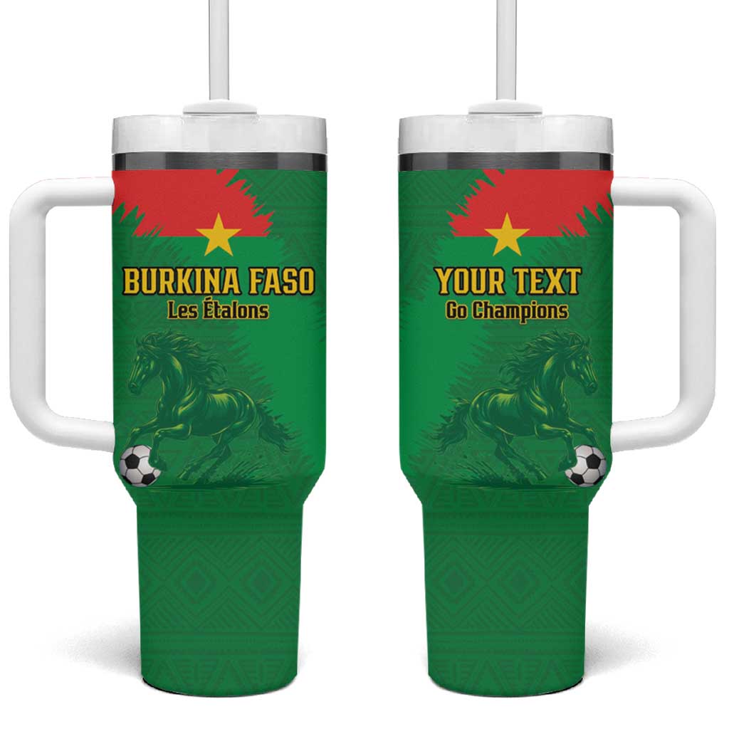 Burkina Faso Football Custom Tumbler With Handle Go Stallions LT15