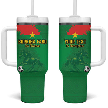 Burkina Faso Football Custom Tumbler With Handle Go Stallions LT15