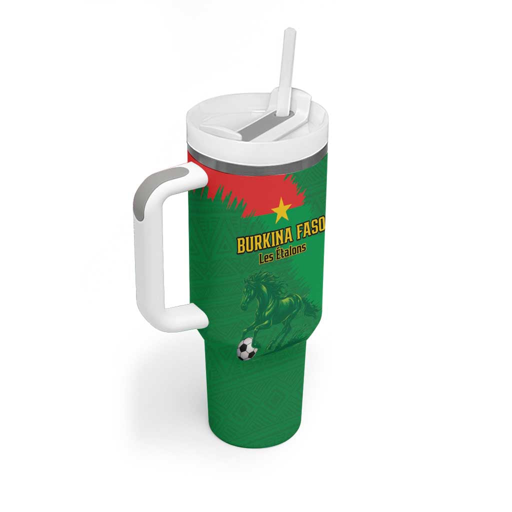 Burkina Faso Football Custom Tumbler With Handle Go Stallions LT15