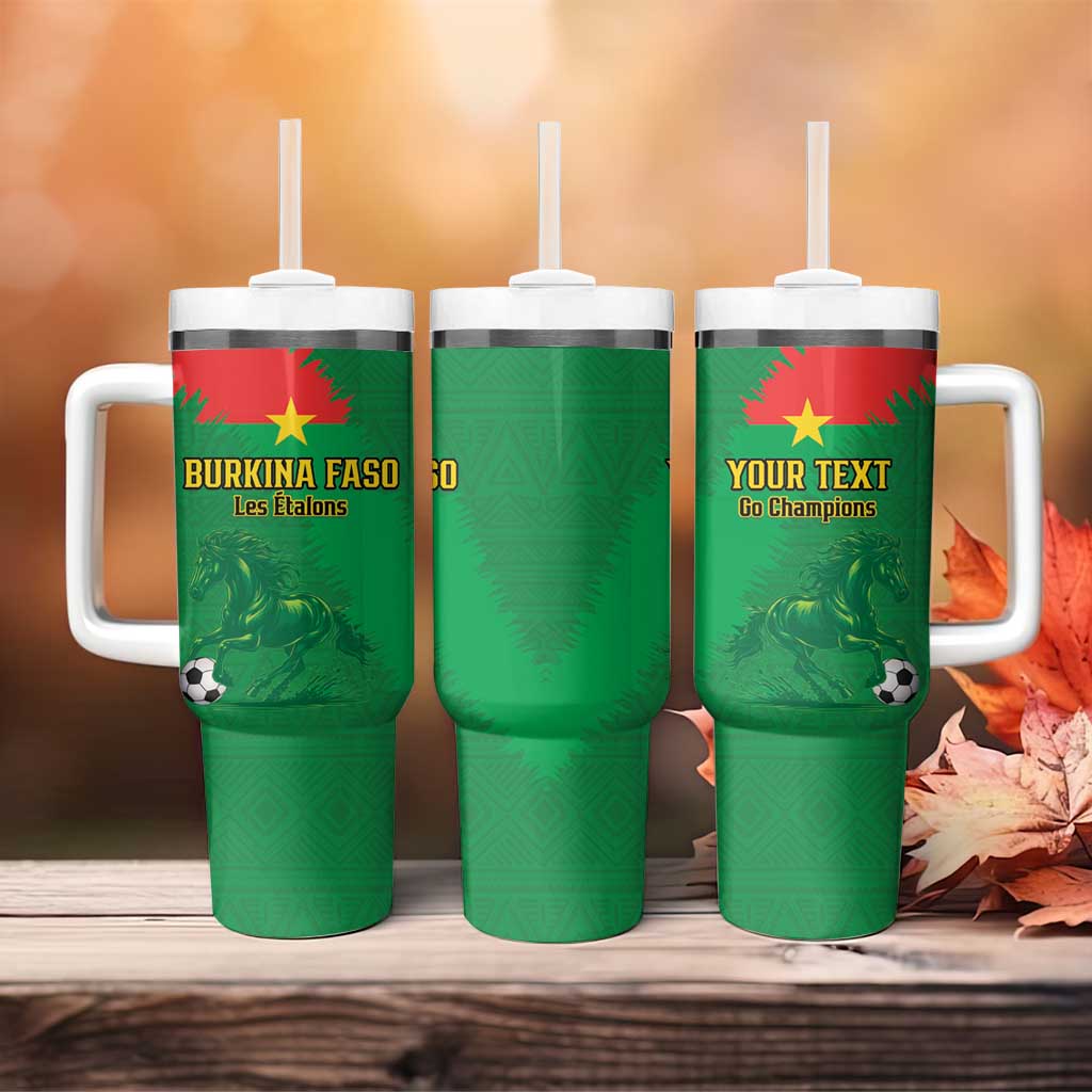 Burkina Faso Football Custom Tumbler With Handle Go Stallions LT15