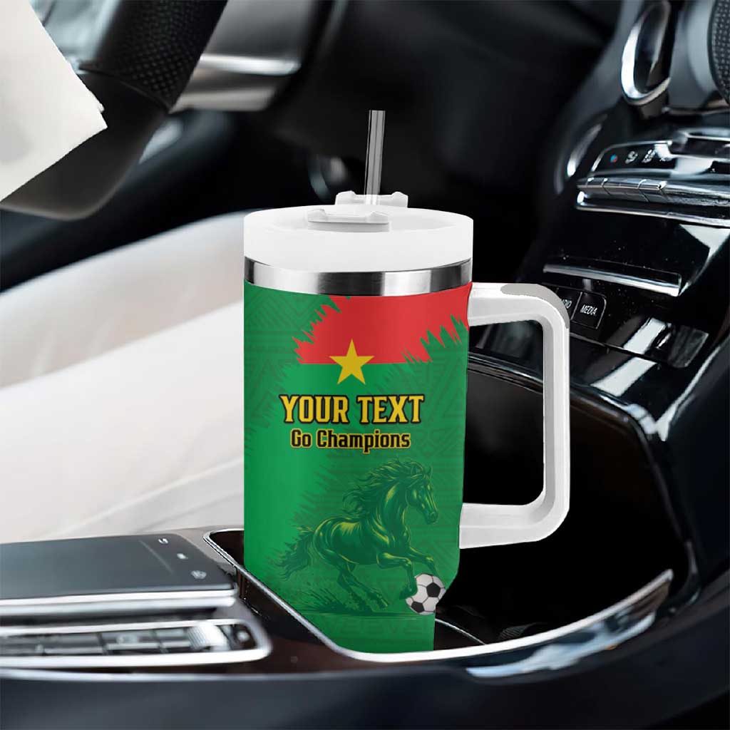Burkina Faso Football Custom Tumbler With Handle Go Stallions LT15