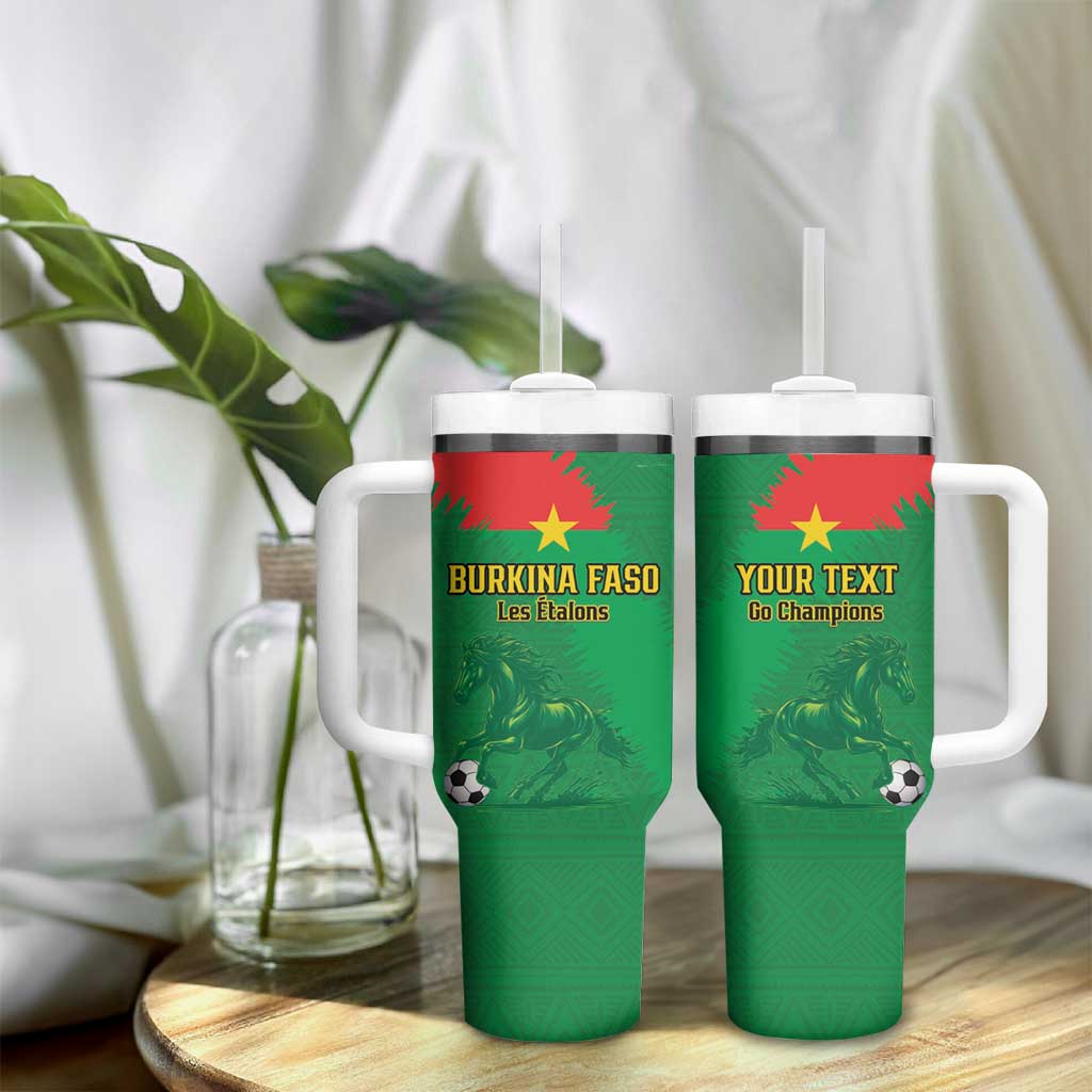 Burkina Faso Football Custom Tumbler With Handle Go Stallions LT15