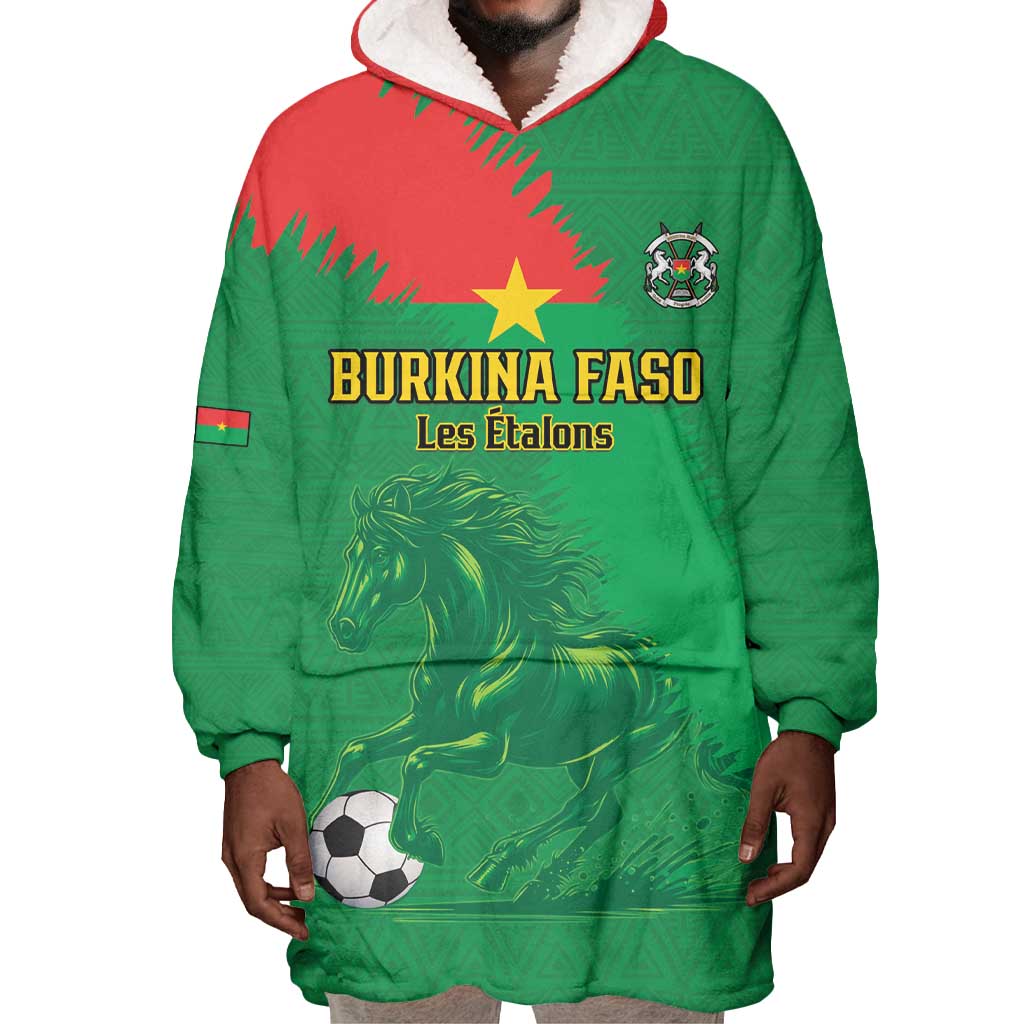 Burkina Faso Football Custom Wearable Blanket Hoodie Go Stallions LT15