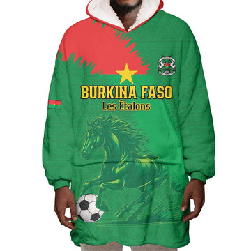 Burkina Faso Football Custom Wearable Blanket Hoodie Go Stallions LT15