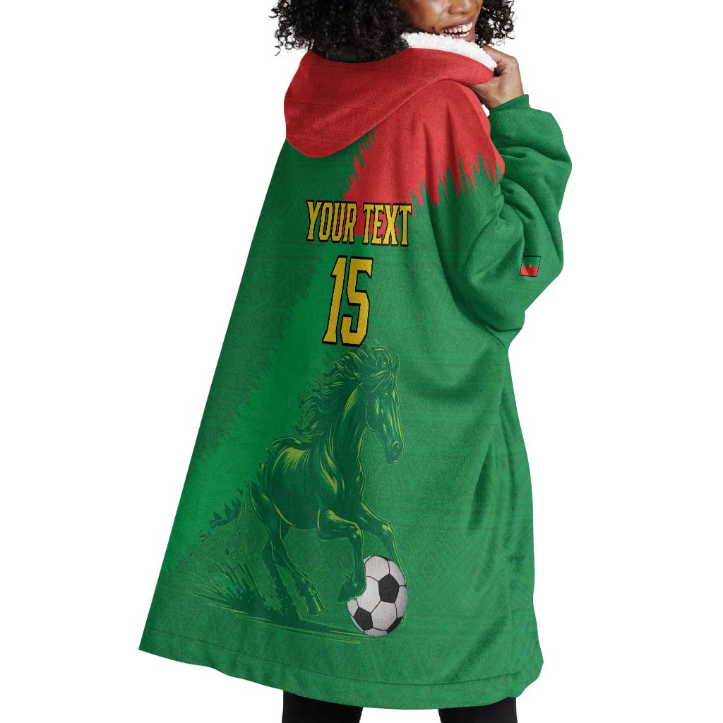Burkina Faso Football Custom Wearable Blanket Hoodie Go Stallions LT15