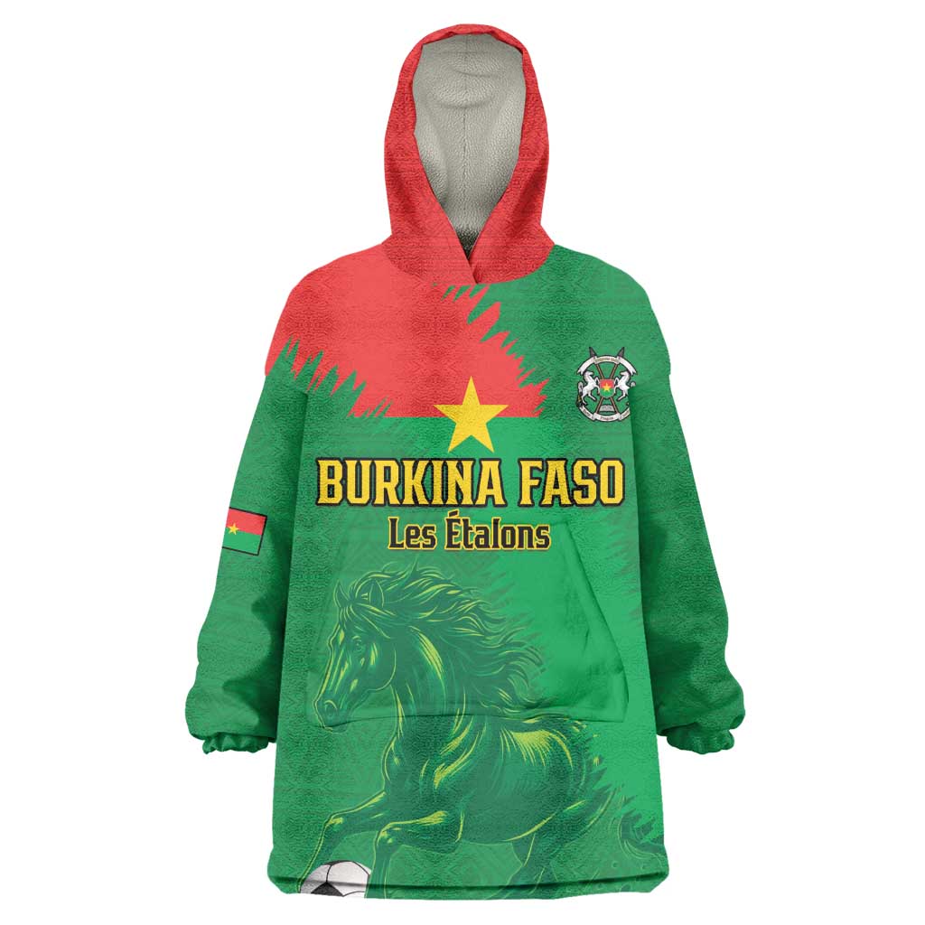 Burkina Faso Football Custom Wearable Blanket Hoodie Go Stallions LT15
