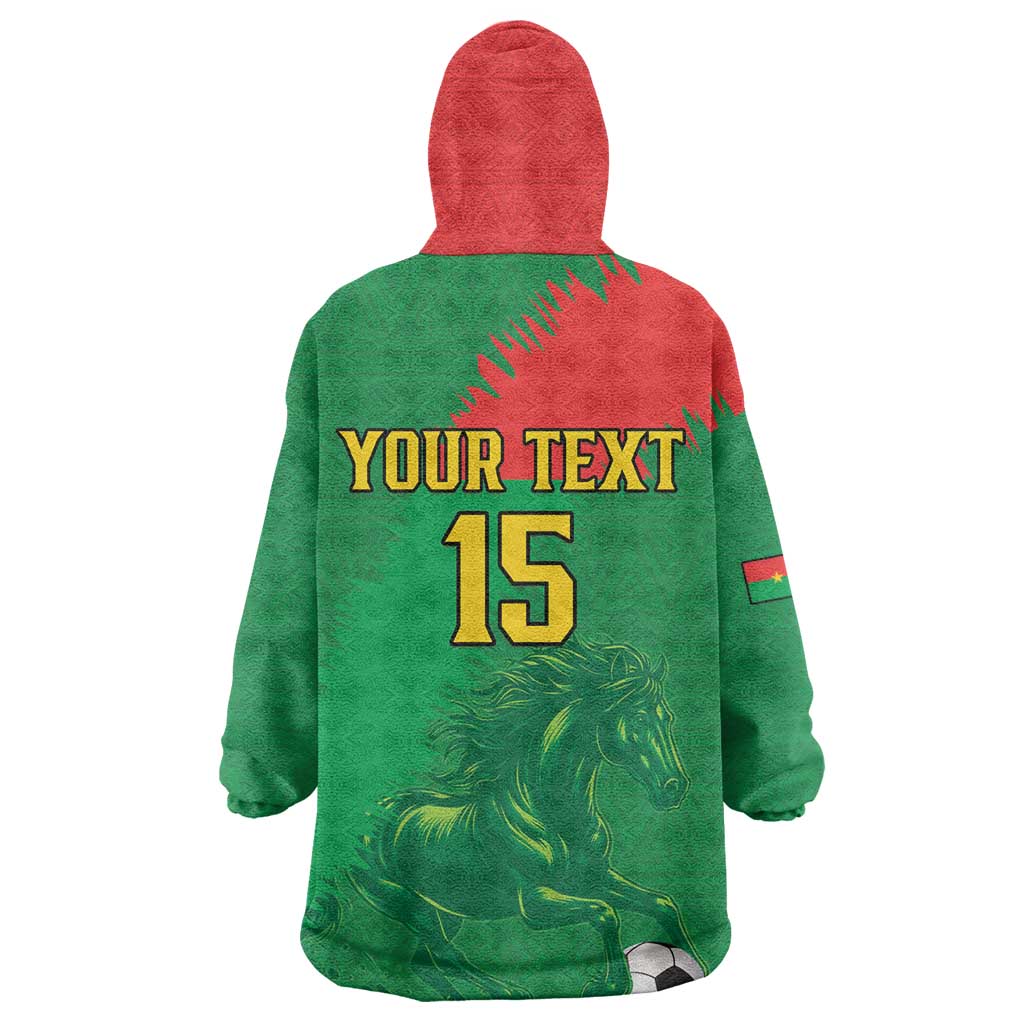 Burkina Faso Football Custom Wearable Blanket Hoodie Go Stallions LT15