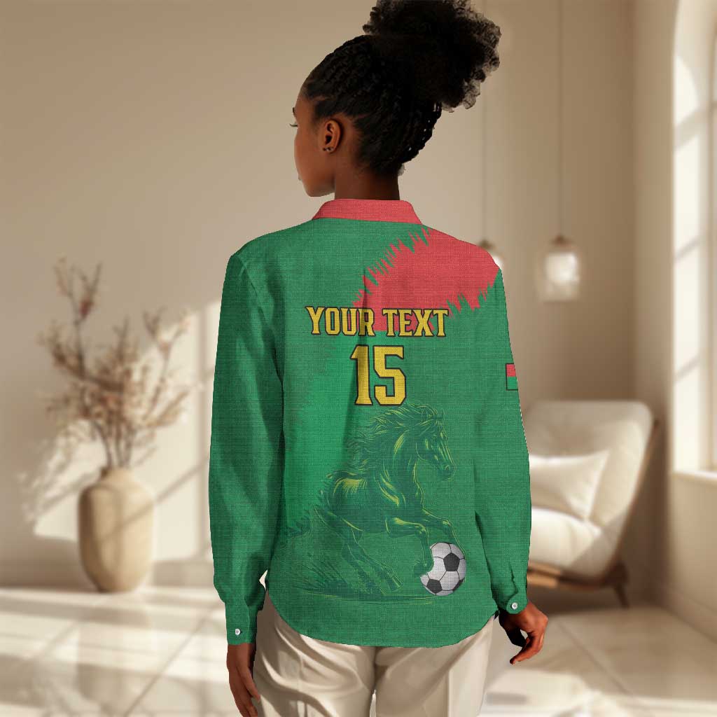 Burkina Faso Football Custom Women Casual Shirt Go Stallions LT15