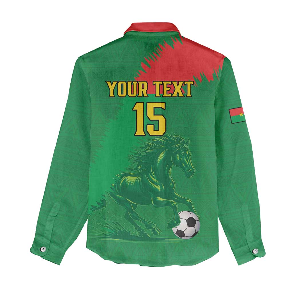 Burkina Faso Football Custom Women Casual Shirt Go Stallions LT15