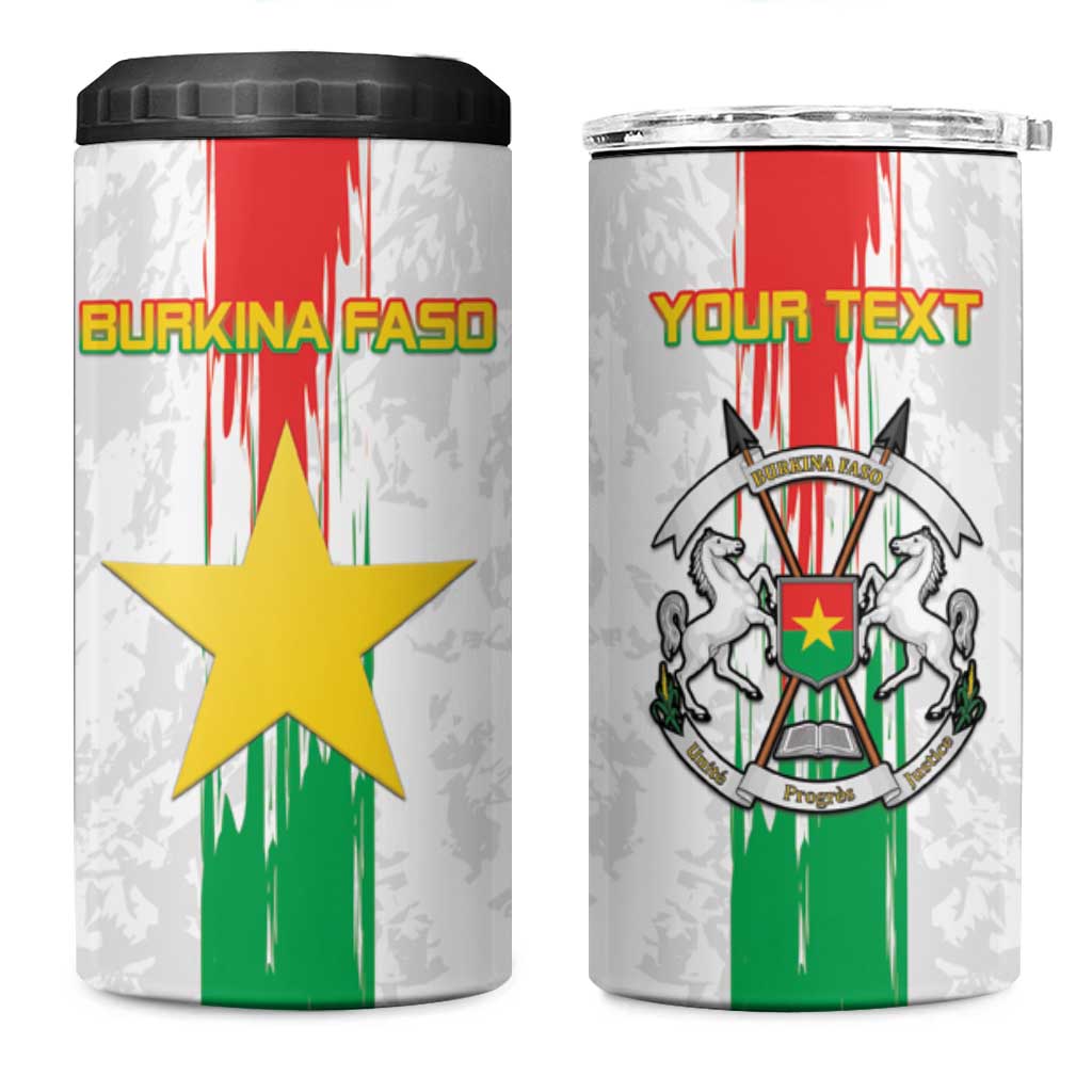 Burkina Faso Football Custom 4 in 1 Can Cooler Tumbler Go Champions LT15