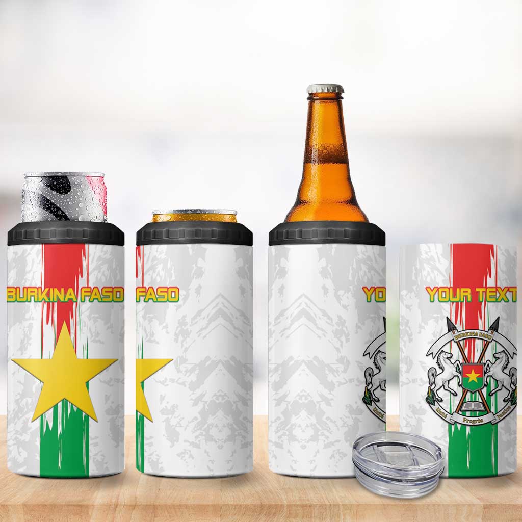Burkina Faso Football Custom 4 in 1 Can Cooler Tumbler Go Champions LT15