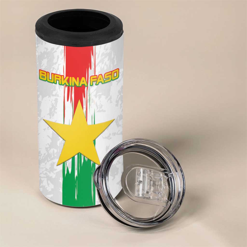 Burkina Faso Football Custom 4 in 1 Can Cooler Tumbler Go Champions LT15