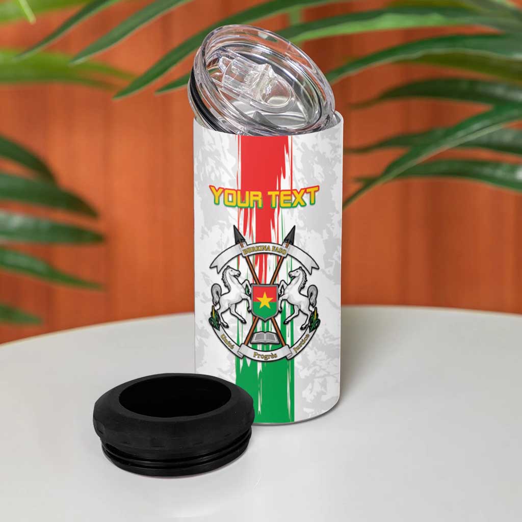 Burkina Faso Football Custom 4 in 1 Can Cooler Tumbler Go Champions LT15