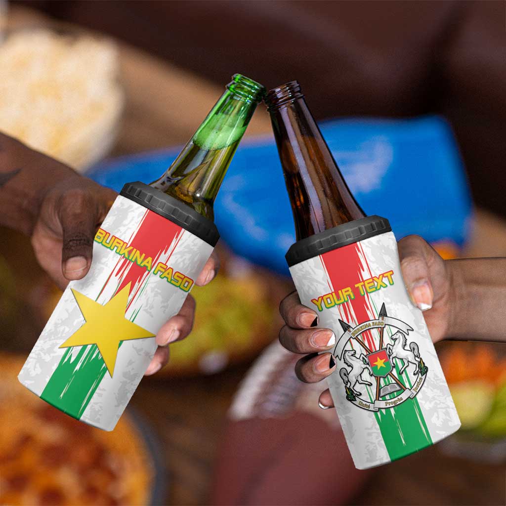 Burkina Faso Football Custom 4 in 1 Can Cooler Tumbler Go Champions LT15