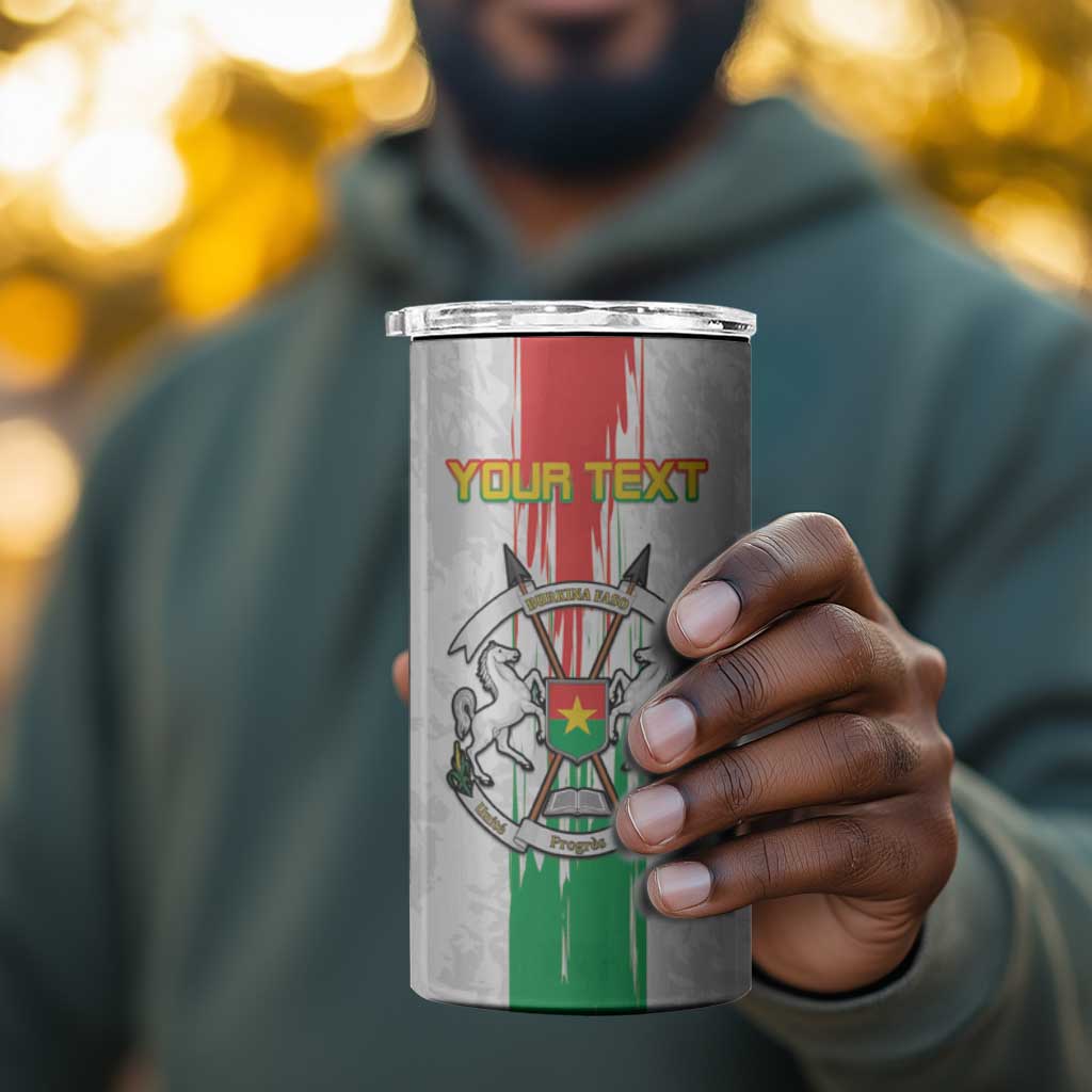 Burkina Faso Football Custom 4 in 1 Can Cooler Tumbler Go Champions LT15
