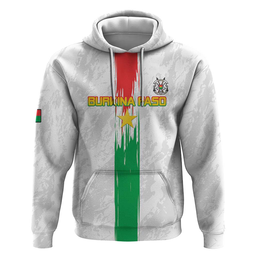 Custom Burkina Faso Football Hoodie Grunge Style LT15