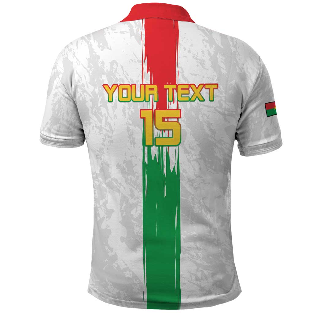 Custom Burkina Faso Football Polo Shirt Grunge Style LT15