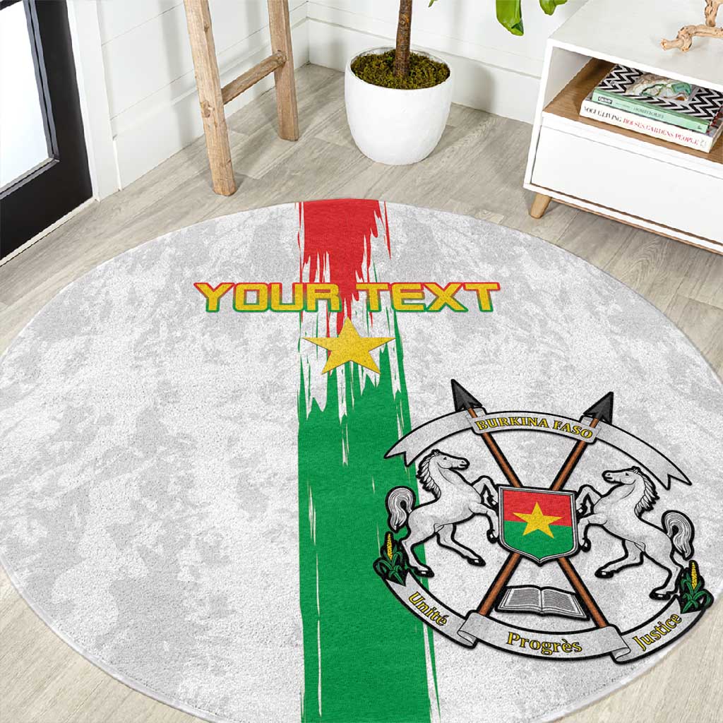 Burkina Faso Football Custom Round Carpet Go Champions LT15