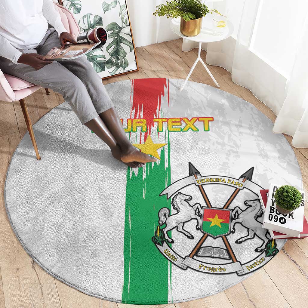 Burkina Faso Football Custom Round Carpet Go Champions LT15