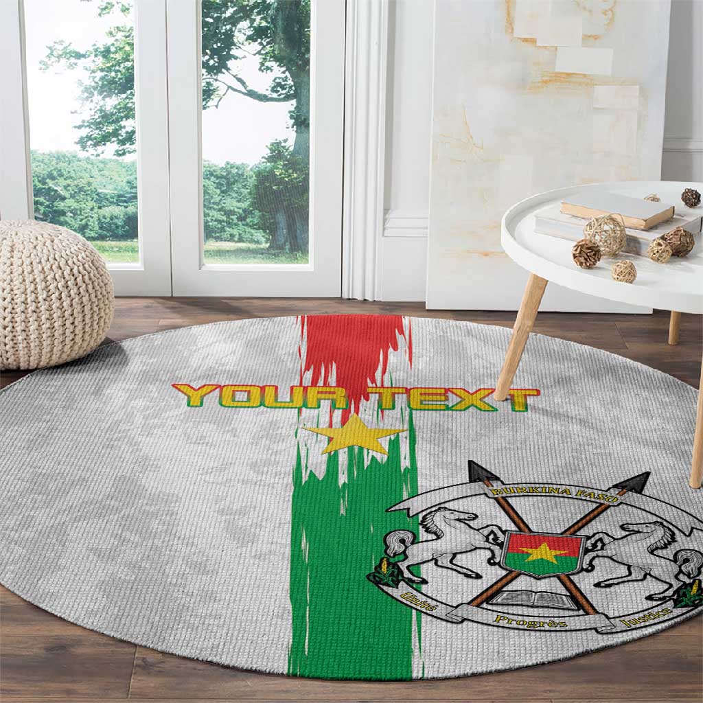 Burkina Faso Football Custom Round Carpet Go Champions LT15
