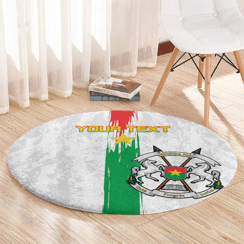 Burkina Faso Football Custom Round Carpet Go Champions LT15