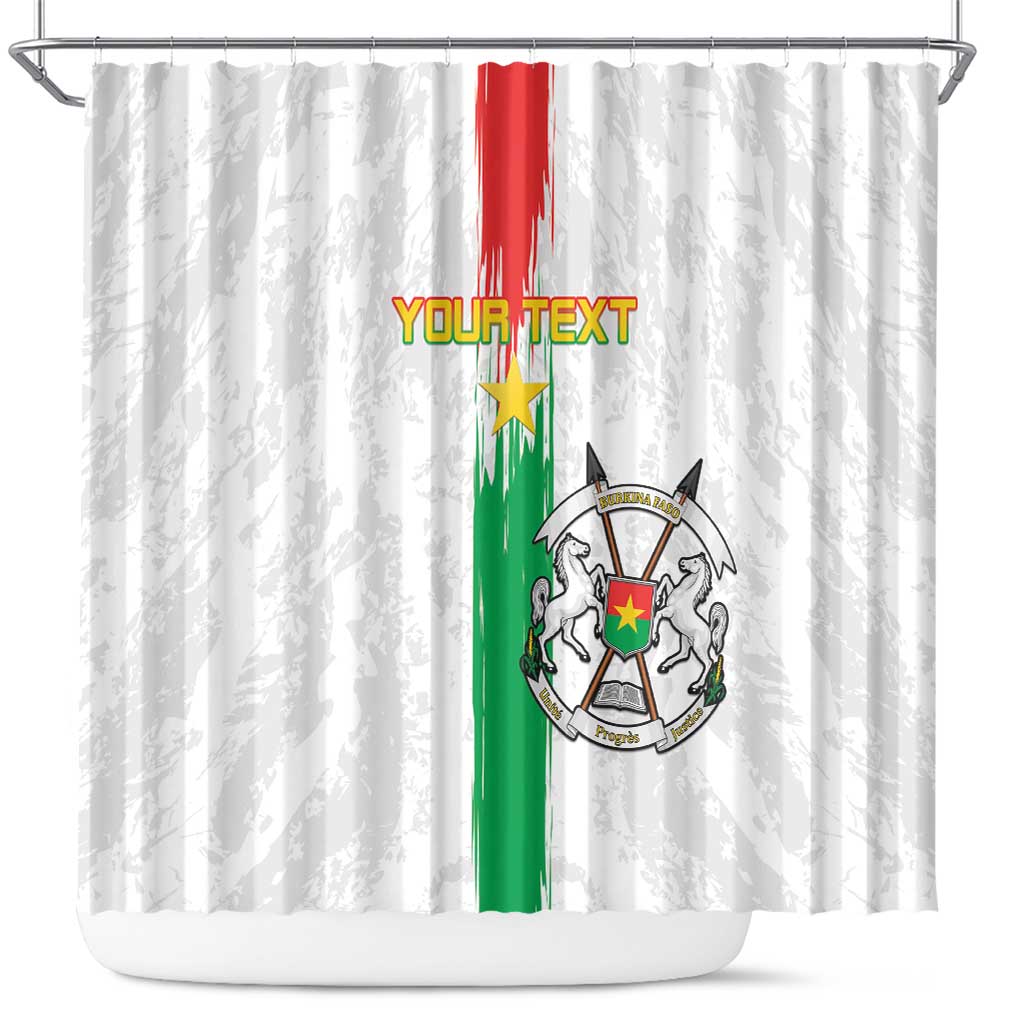 Custom Burkina Faso Football Shower Curtain Grunge Style LT15
