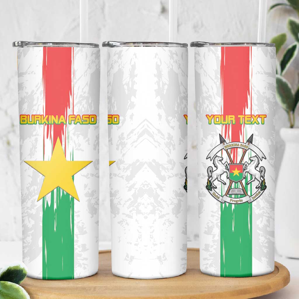 Burkina Faso Football Custom Skinny Tumbler Go Champions LT15