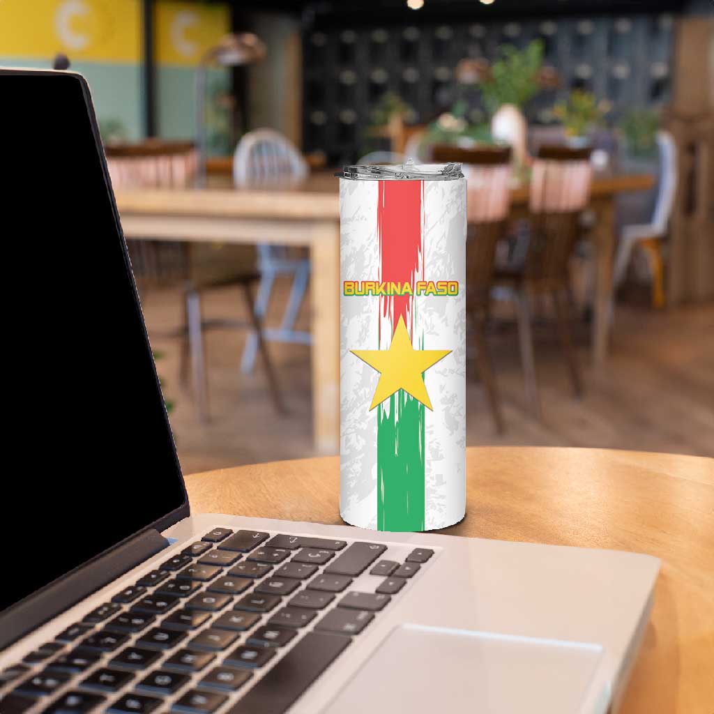 Burkina Faso Football Custom Skinny Tumbler Go Champions LT15