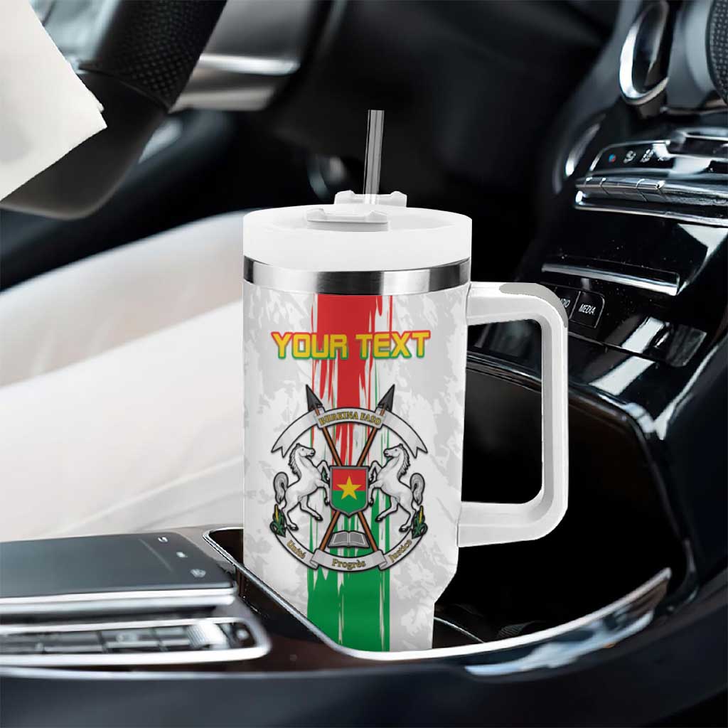 Burkina Faso Football Custom Tumbler With Handle Go Champions LT15