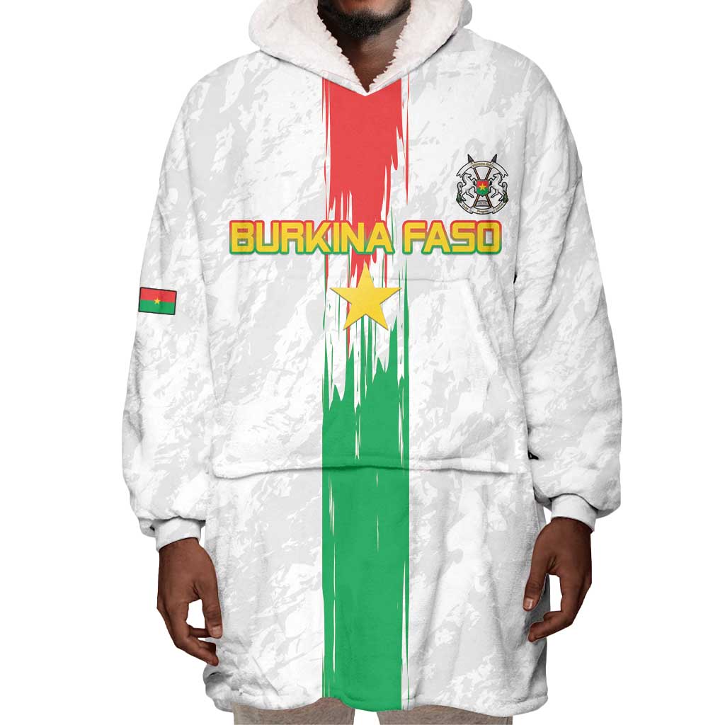 Burkina Faso Football Custom Wearable Blanket Hoodie Go Champions LT15