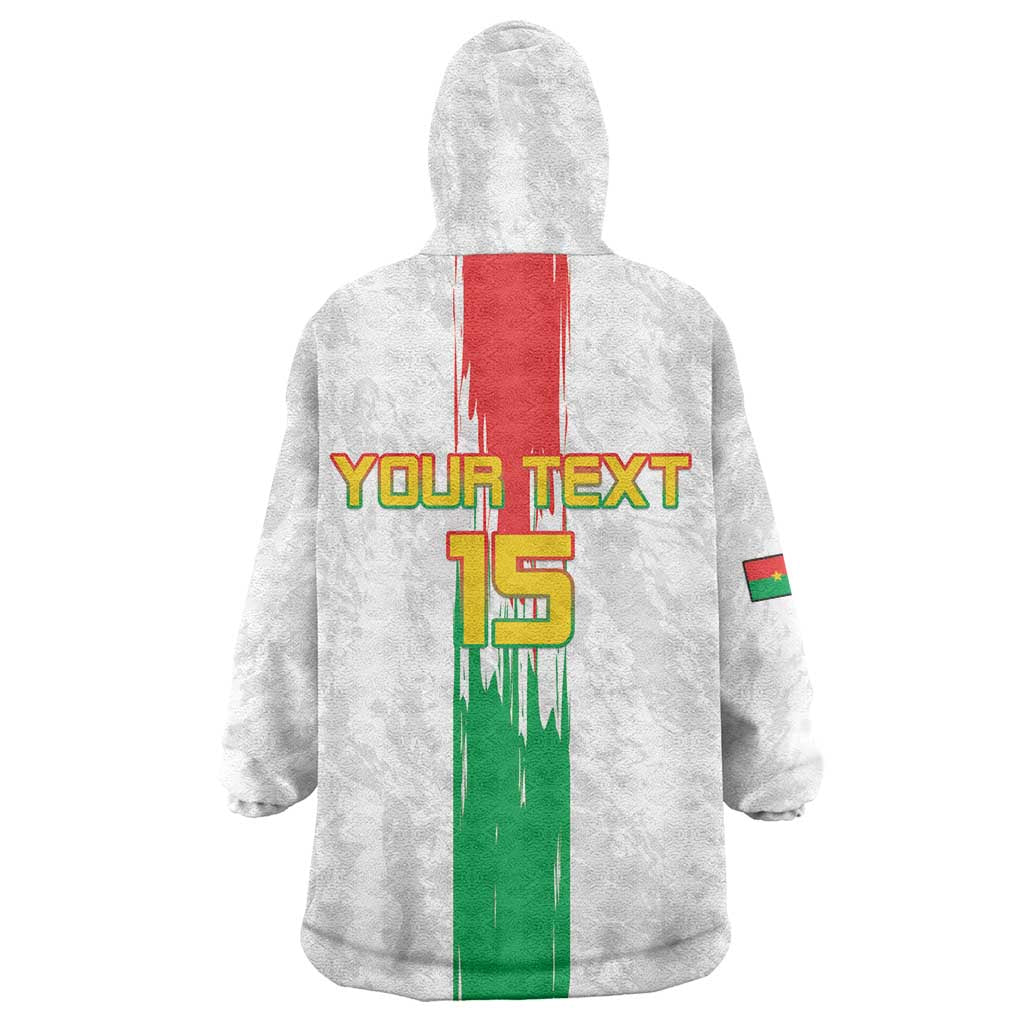 Burkina Faso Football Custom Wearable Blanket Hoodie Go Champions LT15