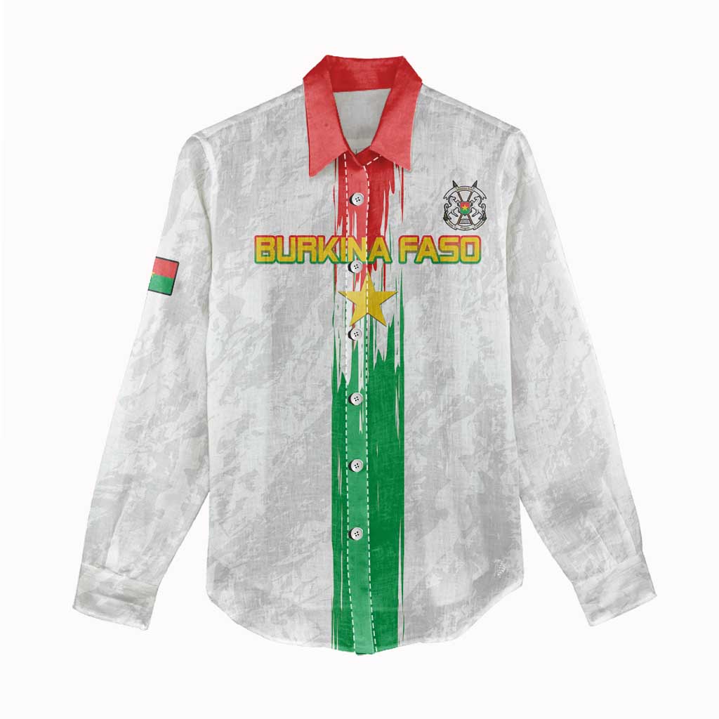 Burkina Faso Football Custom Women Casual Shirt Go Champions LT15