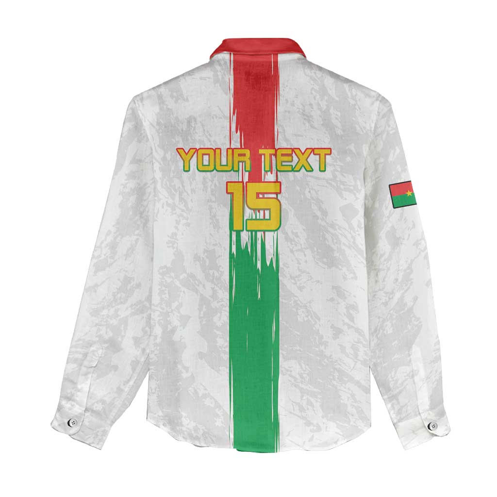 Burkina Faso Football Custom Women Casual Shirt Go Champions LT15