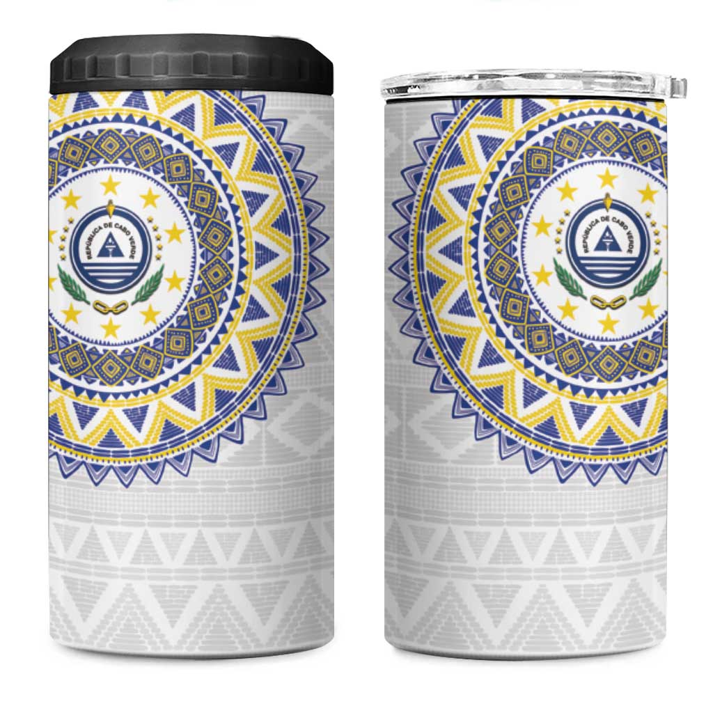 Cape Verde African Tribal Pattern 4 in 1 Can Cooler Tumbler Chest Arm Tattoo LT15